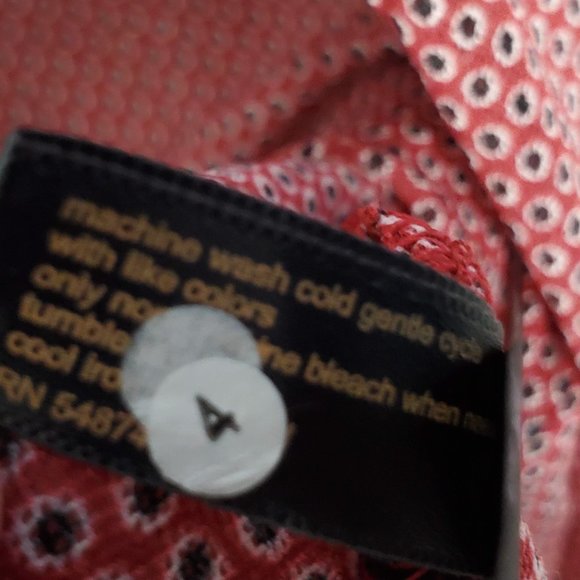 Outback Red Long Sleeve Blouse w/ Half Button Up, XL - Picture 6 of 7